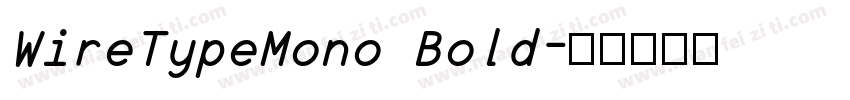 WireTypeMono Bold字体转换